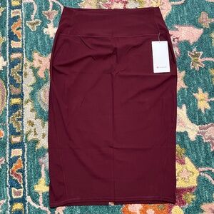 Lulemon Nulu Slim-Fit High-Rise Skirt in Garnet 14